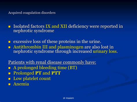 Ppt Acquired Coagulation Disorders Powerpoint Presentation Free