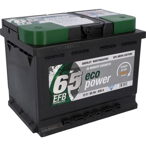 CARTEC Eco Power Batterie 65 EFB 65 Ah 570 A KFZ Starterbatterie