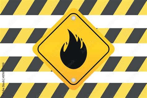 Fire hazard symbol flat vector illustration Stock Vector | Adobe Stock