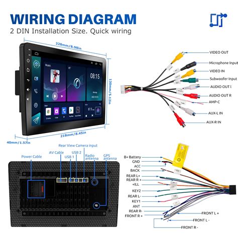 ESSGOO Car Radio Wireless Carplay Android Auto 2 Din 7 9 GPS