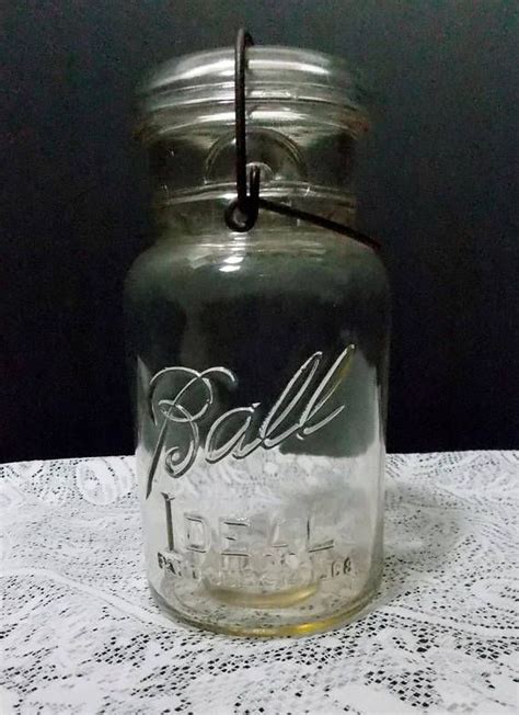 Quart Ball Ideal Lightning Jar Pat D July 14 1908 3 On Jar Wire Bail