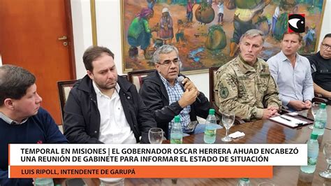 Temporal en Misiones El gobernador Oscar Herrera Ahuad encabezó una