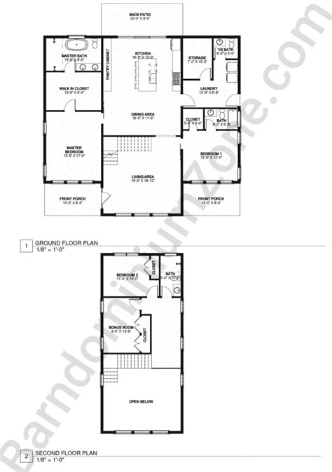 5 Inspiring Two Story Barndominium Floor Plans