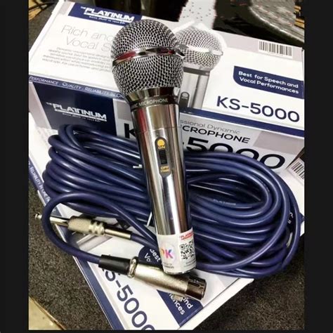 Ks Platinum Heavy Duty Wired Microphone Original Karaoke Mic