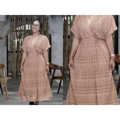 Jual MTFASHIN MIDI DRESS BURKAT KEKINIAN DRESS REMAJA ELEGAN Shopee