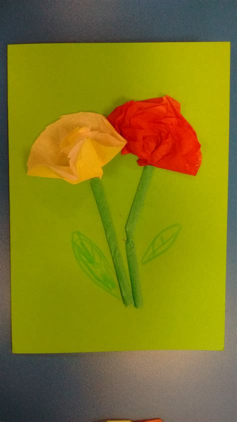 Tissue Paper Flower Cards Hilarys Craft Blog