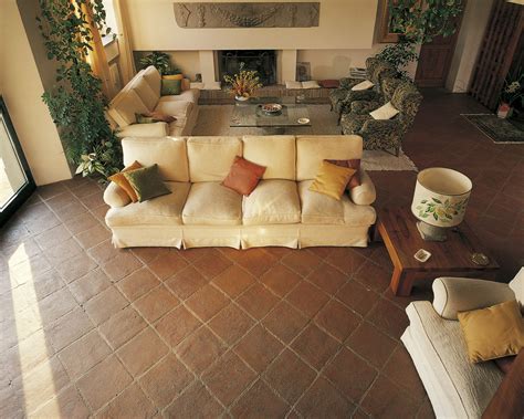 Italian Terracotta Hand Made Living Room Floor Fliesen Wohnzimmer