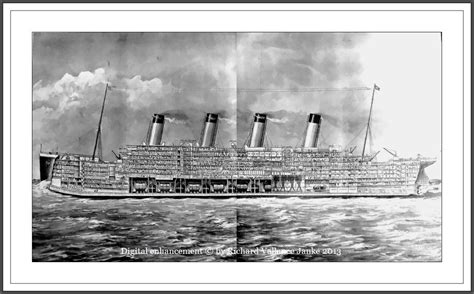 Cutaway port side of the Titanic. Not only did I have to enhance this ...