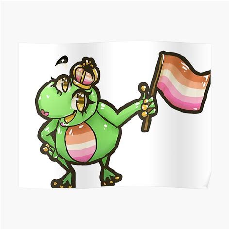 Frog Lesbian Pride LGBT Poster For Sale By YuumaKuma Redbubble