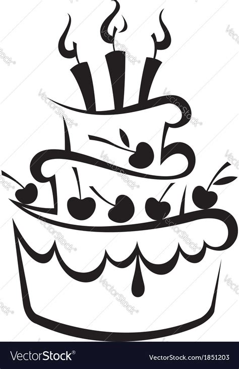 Birthday cake Royalty Free Vector Image - VectorStock