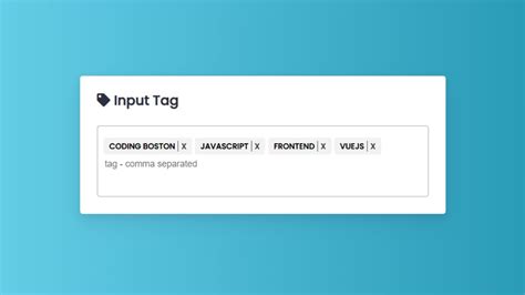 How To Create Input Tags In HTML CSS JavaScript Tags Input Box In