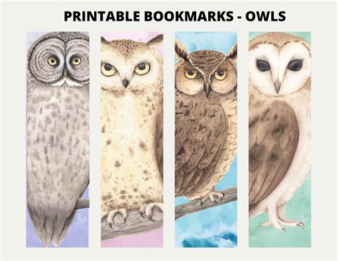 Printable Owl Bookmarks - My Printable Home