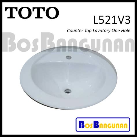 Jual Wastafel Counter Toto L 521 V3 Washtafel Meja Toto L521v3