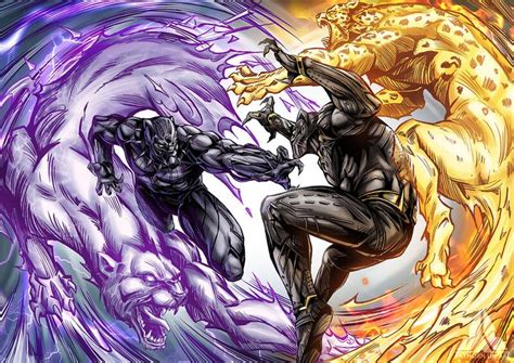 Artstation Black Panther Vs Killmonger Jaynorn Lin Black Panther