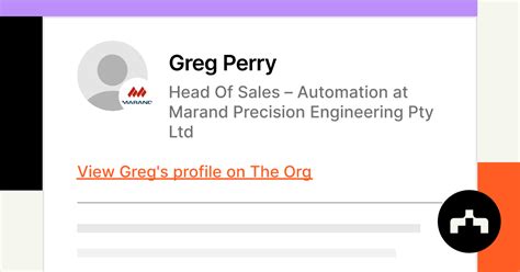 Greg Perry Head Of Sales Automation At Marand Precision Engineering