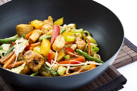 Poulet Et L Gumes Au Wok