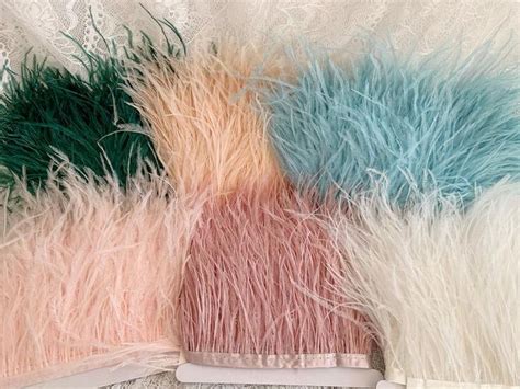 Yards Ostrich Feather Trimming Fringe Tassels Plume With Etsy