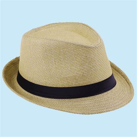 Men Women Fedora Hat Trilby Panama Beach Sun Straw Short Brim Cap Cuban Style Ebay