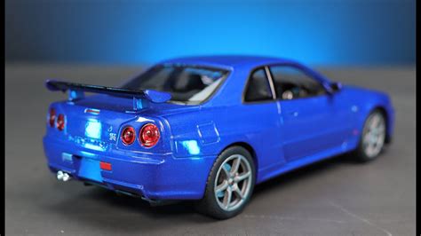 Unboxing A 124 Welly Nissan Skyline Gtr R34 Alloy Diecast Toy Car