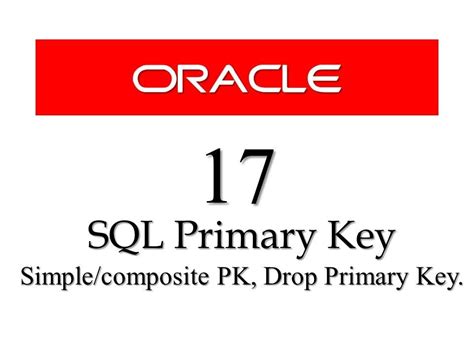 Sql Tutorials 17 Sql Primary Key Constraint Drop Primary Key Youtube