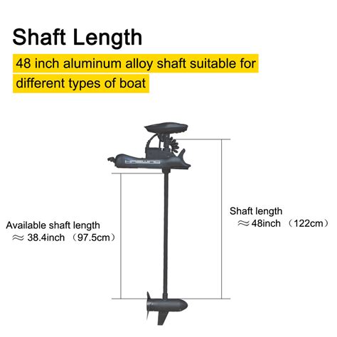 Aquos Black Haswing Cayman 12v 55lbs 48 Inch Shaft Bow Mount Electric Aquospro