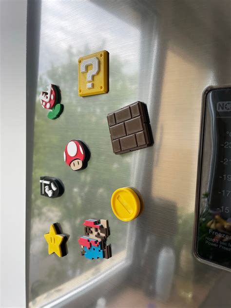 Super Mario Bros 3d Printed Fridge Magnets Etsy