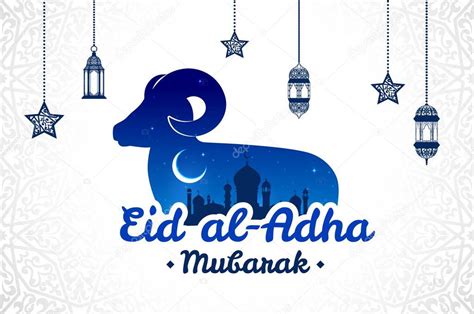 Eid Al Adha Mubarak y Ramadán Kareem banner vectorial para las fiestas