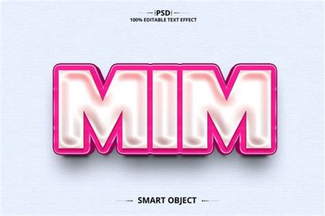 Mim Best Creative Text Effect Design Graphic By Lsvect Creative Fabrica