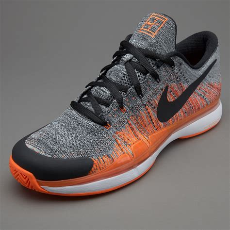 Nike Zoom Vapor Flyknit Mens Shoes Dark Greyblack Tart White