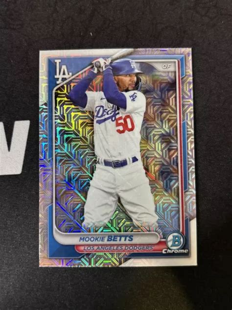 2024 BOWMAN CHROME Mojo réfracteur 40 Mookie Betts Los Angeles Dodgers