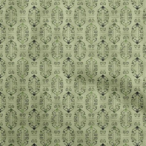 OneOone Cotton Poplin Light Green Fabric Abstract Dress Material Fabric