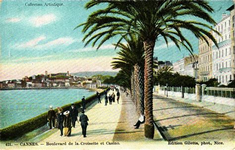 Cannes Allée de Palmiers Boulevard de la Croisette à Cannes Cartorum