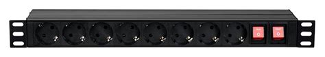 Showtec 19 1U Main Power Strip 16 Front And Back Control