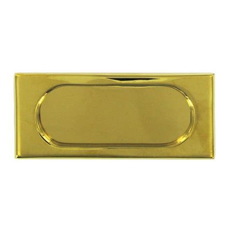 Solid Brass Flush Pulls Collection Solid Brass Large 4 X 1 34 Flush Pull In Pvd Brass By