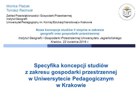 Specyfika Koncepcji Studi W Z Zakresu Gospodarki Przestrzennej W