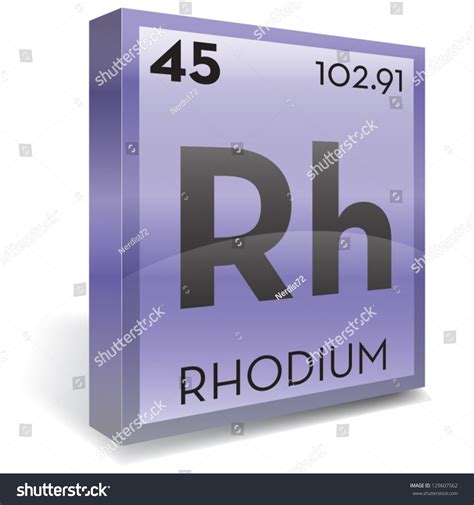 Rhodium Element Stock Vector Illustration 129607562 : Shutterstock