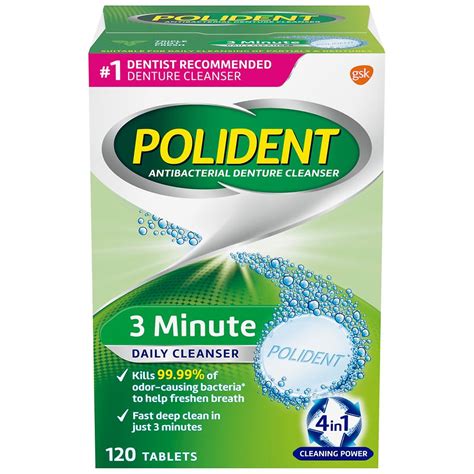 Polident 3 Minute Antibacterial Denture Cleanser Tablets Walgreens