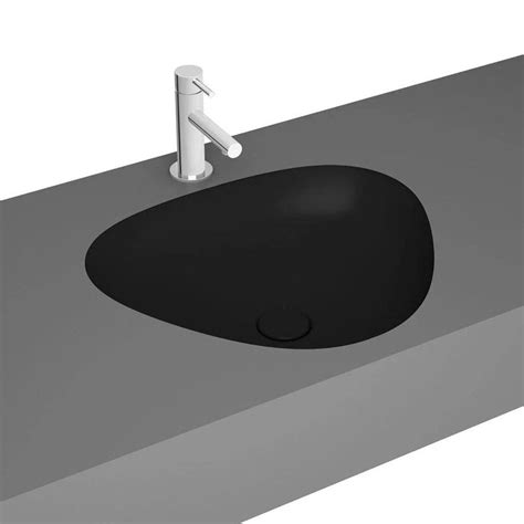 Vitra Plural Üçgen Tezgah Altı Çanak Lavabo 47 cm Mat Siyah 7812B483 1083