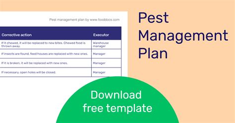 Pest Management Plan Download Free Template