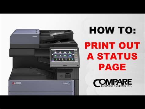 How To Print A Status Page On A Kyocera Copystar Copier Machine Youtube