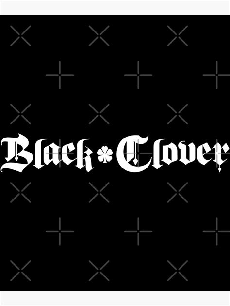 "black clover logo white" Poster for Sale by ProductAnime | Redbubble