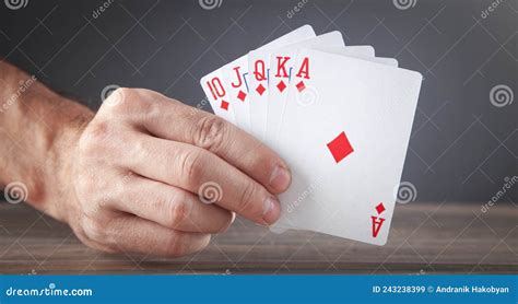 Male Hand Holding Playing Cards Stock Image Image Of Card Holding