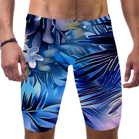 Jammers For Men Mens Bikini Swimwear Modern Abstract Tropical Plants