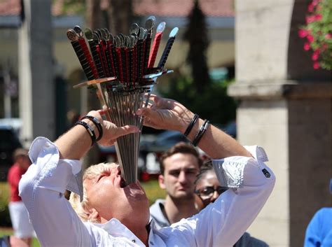 World Record Most Swords Swallowed At Once 29 Swords By Guinness