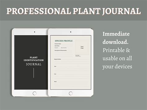 Classy Foraging Journal Digital Printable Plant Recipe Journal Great