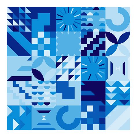 Geometric shapes pattern on Behance