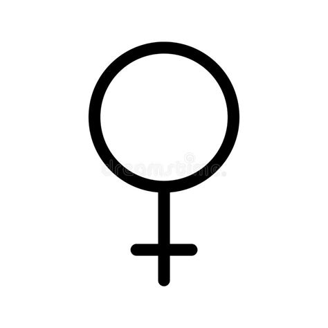 Gender Female Flat Outline Icon Stock Vector Illustration Of Male