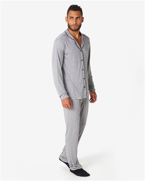 Riachuelo Pijama Masculino Longo Bolso Cinza Mescla Pool By Riachuelo