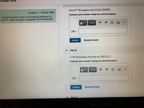 Solved Roblem X M Propionic Acid C H Cooh Chegg