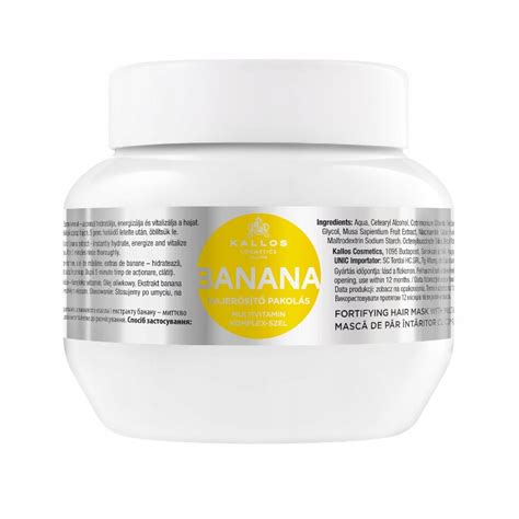 Kallos Banana Fortifying Hair Mask With Multivitamin Complex Bananowa